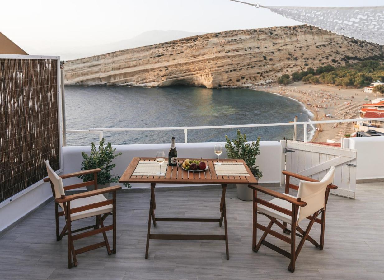 Nostos Cave Seaview Apartment ماتالا المظهر الخارجي الصورة
